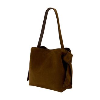 Acne Studios Unisex Calfskin Shoulder Bag Brown