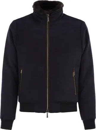 Moorer Bellati Ls9 gepolsterte Bomberjacke in Wolle und Kaschmir