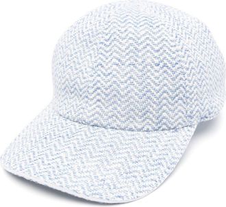 Eleventy interlock-weave baseball cap - women - Linen/Flax/Cotton/Viscose - S - Blue