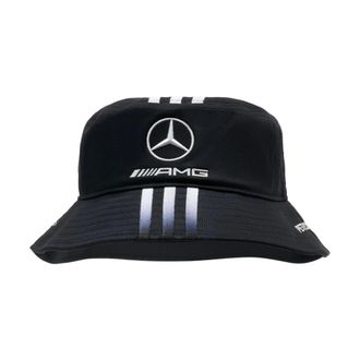 Yohji Yamamoto Accessoires, unisex, Zwart, M, Katoen, Mercedes-AMG Petronas Formula 1 Team Bucket Hat