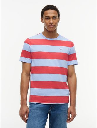 Tommy Hilfiger Mens Rugby Stripe T-Shirt - Red - XXXL