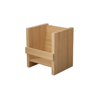 Naan Furniture Organizador de libros de pino macizo sin barnizar