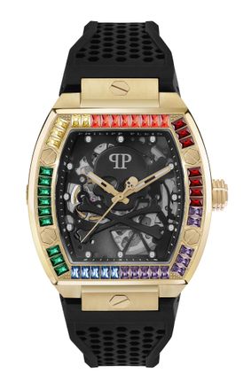Philipp Plein The $keleton Mens Black Watch PWBAA1623 Silicone - One Size