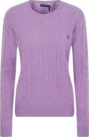Ralph Lauren Julianna Trui met Ronde Hals - Dames - Ronde hals truien - Paars - L - Wol - Truien & Vesten