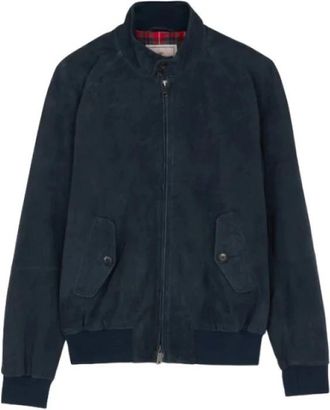 Baracuta G9 Su&egrave;de Jas - Heren - Leren en Su&egrave;de Jassen - Blauw - 3XS - Su&egrave;de - Jassen