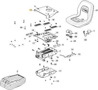 STIGA Sports Placa Asiento Fijo Pfm Vnn Original Stiga - 387547015/0