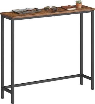 Vasagle Vasagle Tavolo Consolle, Tavolo Da Ingresso, Piano In Un Unico Pezzo, Per Corridoio, Camera Da Letto, Soggiorno, 1 Ripiano, 20 X 80 X 81,2 Cm, Marrone