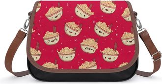 Generic Ramen Noodles Cute Pattern Fashion Womens Crossbody Bags Novelty Handbag Shoulder Bag Purse