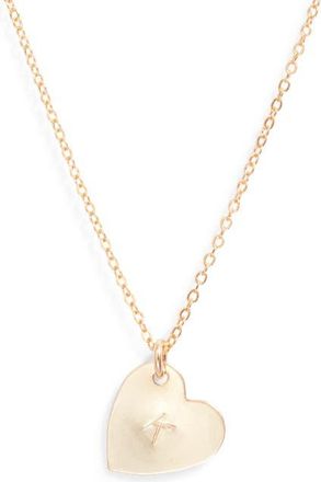 Set & Stones Sophia Initial Heart Pendant Necklace in Gold /K at Nordstrom