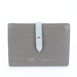 Celine Gray Light Blue Leather Wallet (Bi-Fold) (Pre-Owned)