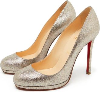 Christian Louboutin 115mm leather heeled pumps - Gold