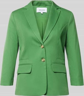 More & More More & More Slim Fit Blazer mit 3/4-Arm in Gruen, Gr&ouml;&szlig;e 34