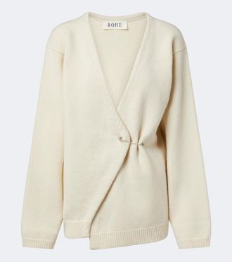 R&oacute;he R&oacute;he Wool and cashmere wrap cardigan