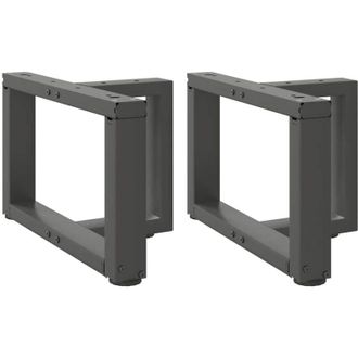 vidaXL Patas Para Mesa De Centro En Forma De T (2 Unidades), Antracita, 40 X 25 X (30-31) Cm, Acero Vidaxl