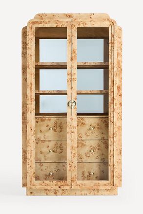 Anthropologie Betti Burl Wood Display Hutch