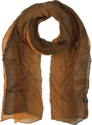 Fraas Womens Ombre Plisse Scarf In Winter Moss
