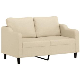 vidaXL Sof&aacute; De 2 Plazas De Tela Color Crema 140 Cm Vidaxl