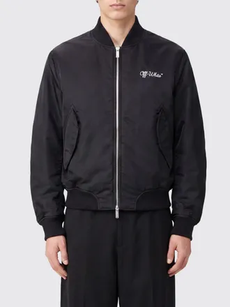 Off-white Bomber imbottito in nylon con logo a contrasto