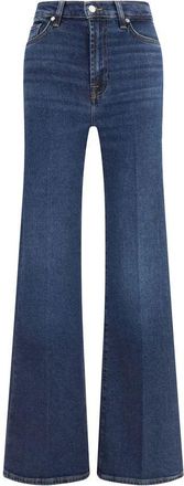 7 For All Mankind 7FOR Blauwe Katoenen Flared Jeans