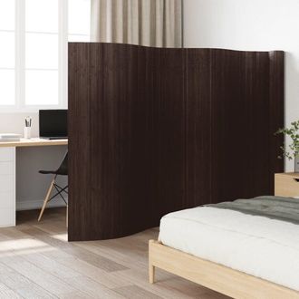 Berkfield Home Room Divider Dark Brown 165x800 cm Bamboo