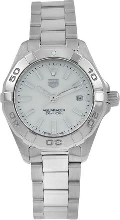 Tag Heuer Pre-owned Tag Heuer Aquaracer White Mother of Pearl Dial Ladies Watch WBD1411.BA0741