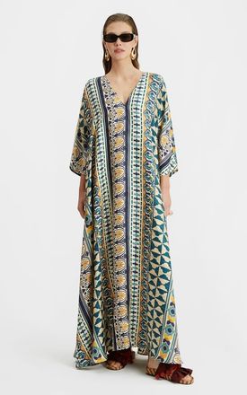 La DoubleJ Muumuu Dress Plac&eacute;e Casareale Small Cream in Casareale Small Plac&eacute;e Cream at Nordstrom, Size Medium