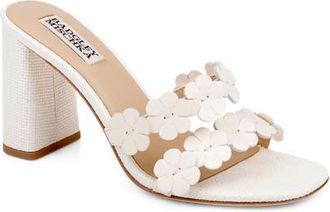Badgley Mischka Webster Slide Sandal in Cream Leather at Nordstrom, Size 8.5