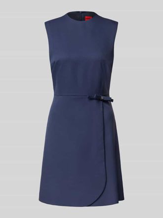 HUGO BOSS Minikleid mit Schleifen-Detail Modell Kanine in Marine, Gr&ouml;&szlig;e 40