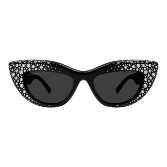 Gucci Cat eye Sunglasses - female - Gucci - Sunglasses - Black - 50 MM - Accessories