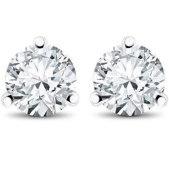 Pompeii3 F/SI1 2ct Lab Grown Diamond Martni Studs 14k Gold