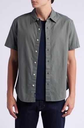 Bonobos Riviera Solid Short Sleeve Button-Up Shirt in Solid Oxford Green at Nordstrom Rack, Size Xx-Large