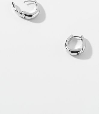 Simons Womens Small oval Hoop Earrings