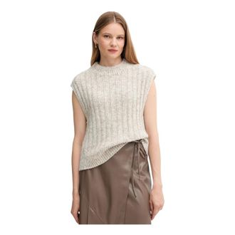 Barbour Anastasia Knit - Dames - Ronde hals truien - Beige - 2XL - Wol - Truien & Vesten