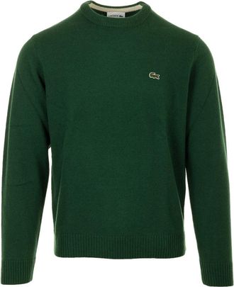Lacoste Groene Sweater Maglia Stijl - Heren - Ronde hals truien - Groen - S - Truien & Vesten