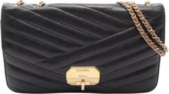 Chanel Pre-owned Vintage Schoudertas - Dames - Vintage Schoudertas - Zwart - ONE Size - Leer - Vintage