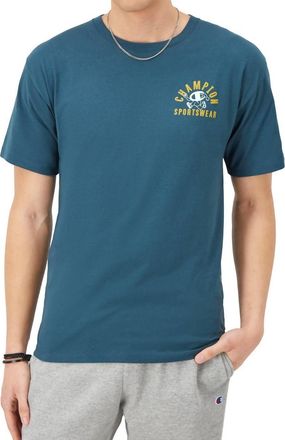 Champion Crew Neck Short Sleeve Graphic T-Shirt In Slate