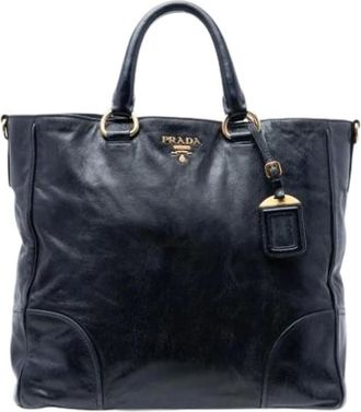 Prada Pre-owned Tote Bags, female, Black, Size: ONE SIZE Pre-owned Satchel
