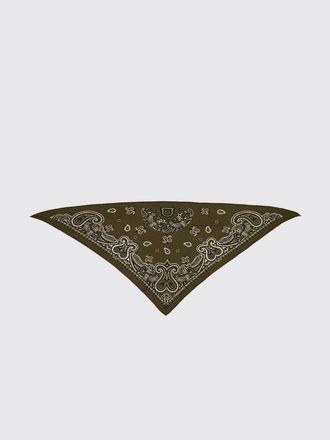 Ferragamo Arabesque Cashmere and Wool Triangle Scarf with Logo