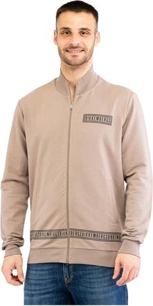Dirk Bikkembergs Hoodies & sweatvesten, Heren, Bruin, L, Katoen, Stedelijke jas voor mannen