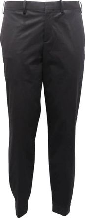 Neil Barrett Slim Fit Broek met Lage Taille - Heren - Slim Fit Broeken - Zwart - XL - Broeken