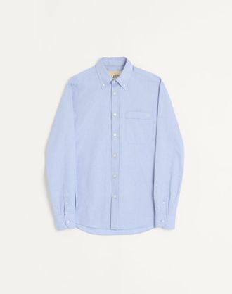 Valentino Camicia In Cotone Oxford Con Ricamo VLogo Uomo AZZURRO 37