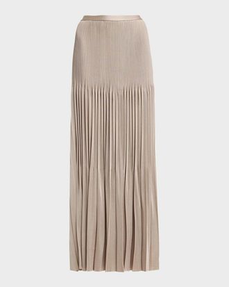 Giorgio Armani Pleated Knit Maxi Skirt