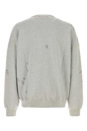 Golden Goose Mens Grey Cotton Sweatshirt Alluminiummelangegray Exterior: Felpe