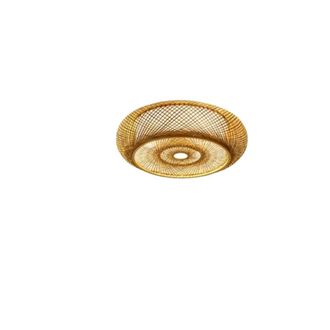 OEM L&aacute;mpara Colgante De Bamb&uacute; Hecha A Mano, Iluminaci&oacute;n Suave, Flor&oacute;n De Techo De 50 Cm, Bombilla E27 No Incluida