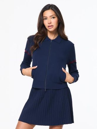 Sergio Tacchini Nota Knit Jacket in Maritime Blue at Nordstrom, Size Xx-Large