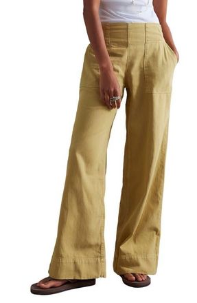 Free People Breezy Wide Leg Jeans in Antelope at Nordstrom, Size X-Large