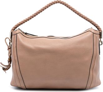 Gucci Pre-owned Womens Medium Pebbled Calfskin Bella Shoulder Bag - Tan Leather - One Size