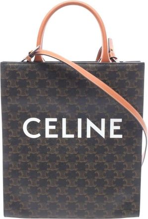 Celine Pre-owned Celine Small Triomphe Coated Canvas Vertical Cabas Tote Ladies IHYS1W8LJDOY64RO