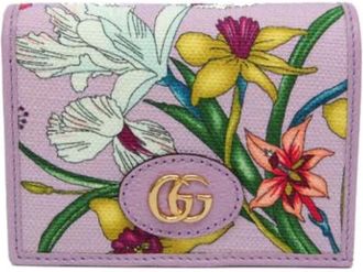 Gucci Pre-owned Wallets, female, Purple, Size: ONE SIZE Pre-owned Vintage Canvas Wallet