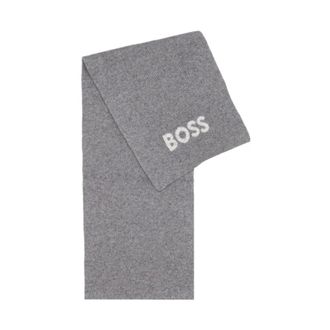 HUGO BOSS Hugo, Winter Scarves, male, Gray, Size: ONE SIZE Elios Scarf